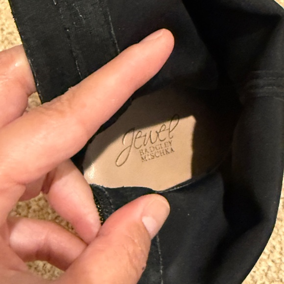 Jewel Badgley Mischa Satin Crystal Embellishments Boots - Picture 2 of 4